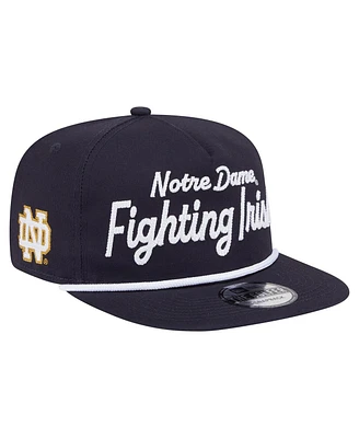New Era Men's Navy Notre Dame Fighting Irish Adventure Team Text Golfer Snapback Hat