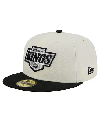 New Era Men's White Los Angeles Kings Chrome Two-Toned 59FIFTY Fitted Hat