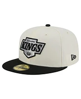 New Era Men's White Los Angeles Kings Chrome Two-Toned 59FIFTY Fitted Hat