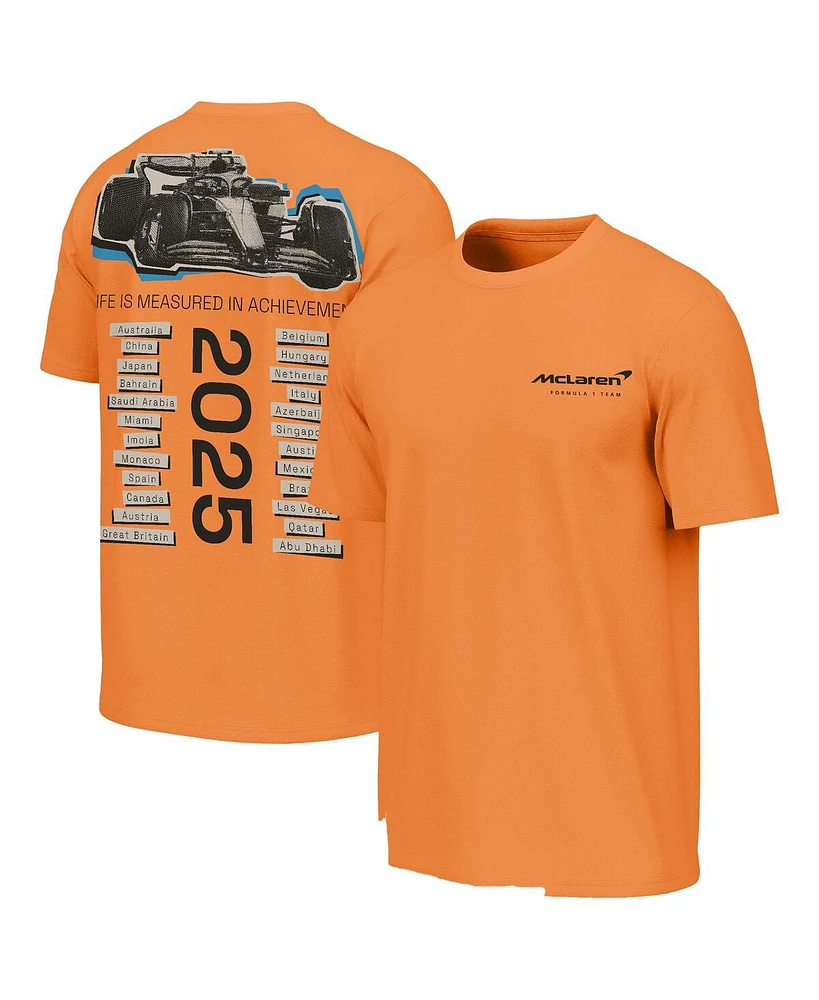 Outerstuff Men's Orange McLaren F1 Team City Line Up Washed T-Shirt