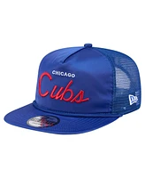 New Era Men's Royal Chicago Cubs Retro Satin Script Golfer Adjustable Hat