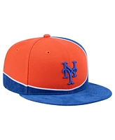 New Era Men's Royal/Orange New York Mets Retro Split Corduroy Snapback Hat