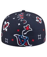 New Era Men's Navy Houston Texans Paisley 59FIFTY Fitted Hat