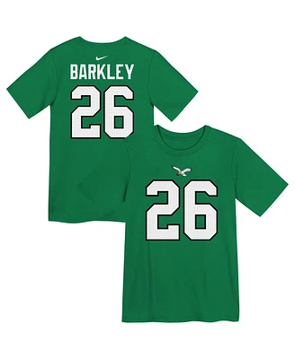 Nike Preschool Saquon Barkley Kelly Green Philadelphia Eagles Player Name Number T-Shirt