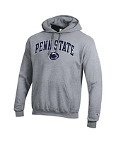 Champion Men's Heather Gray Penn State Nittany Lions Arched Logo Fleece Pullover Hoodie