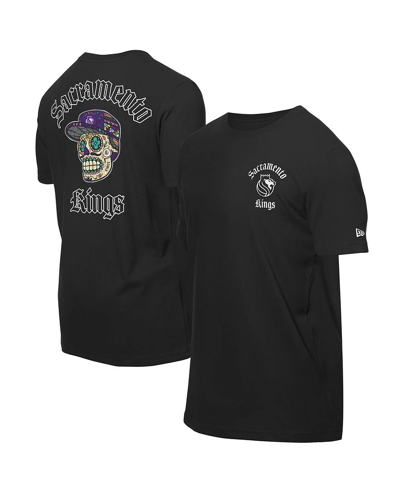 New Era Men's Black Sacramento Kings Sugar Skulls T-Shirt