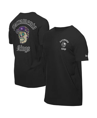 New Era Men's Black Sacramento Kings Sugar Skulls T-Shirt