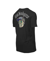 New Era Men's Black Los Angeles Dodgers Sugar Skulls T-Shirt