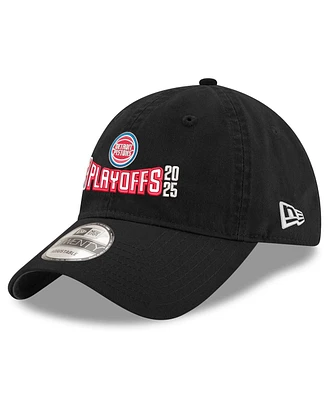 New Era Men's Black Detroit Pistons 2025 Nba Playoffs 9TWENTY Adjustable Hat