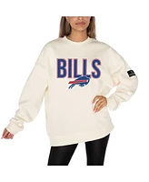 Gameday Couture Women's Cream Buffalo Bills Premium Fleece Drop Shoulder Pullover Sweatshirt