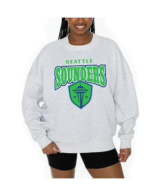 Gameday Couture Women's Ash Seattle Sounders Fc Pitch Pride Pullover Sweatshirt
