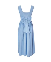 Quiz Women's Bengaline Square Neck Drop Waist Midi Dress