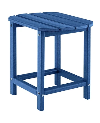 18" Patio Adirondack Side Table Weather Resistant Hdpe Garden