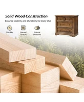 Narciso 4-Drawer Solid Wood End Table With Power Outlets and Usb Ports
