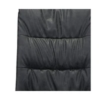 Set of 2 Tufted Upholstered Faux Leather Dining Side Chairs for Room