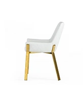 Upholstered Faux Leather Dining Arm Chair for Kitchen or Room Seating
