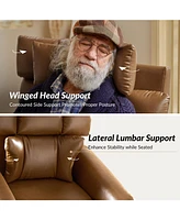 Embrace Raditional Faux Leather Power Lift Recliner