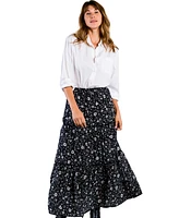 Able Plus Erin Tiered Maxi Skirt