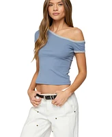 Edikted Women's Lorna Contrast Off Shoulder Top