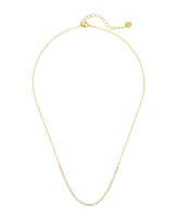 Unwritten Cubic Zirconia Tennis Paperclip Oval Carabiner Layered Necklace Set