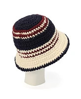 Coach Women's Stripe Crochet Bucket Hat