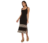 Adrianna by Papell Women's Crochet Midi Sheath Dress