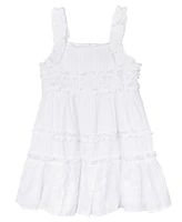 Rare Editions Toddler and Little Girls Clip-Dot Shadow Strip Dress
