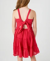 Rare Editions Big Girls Crochet Gauze Dress