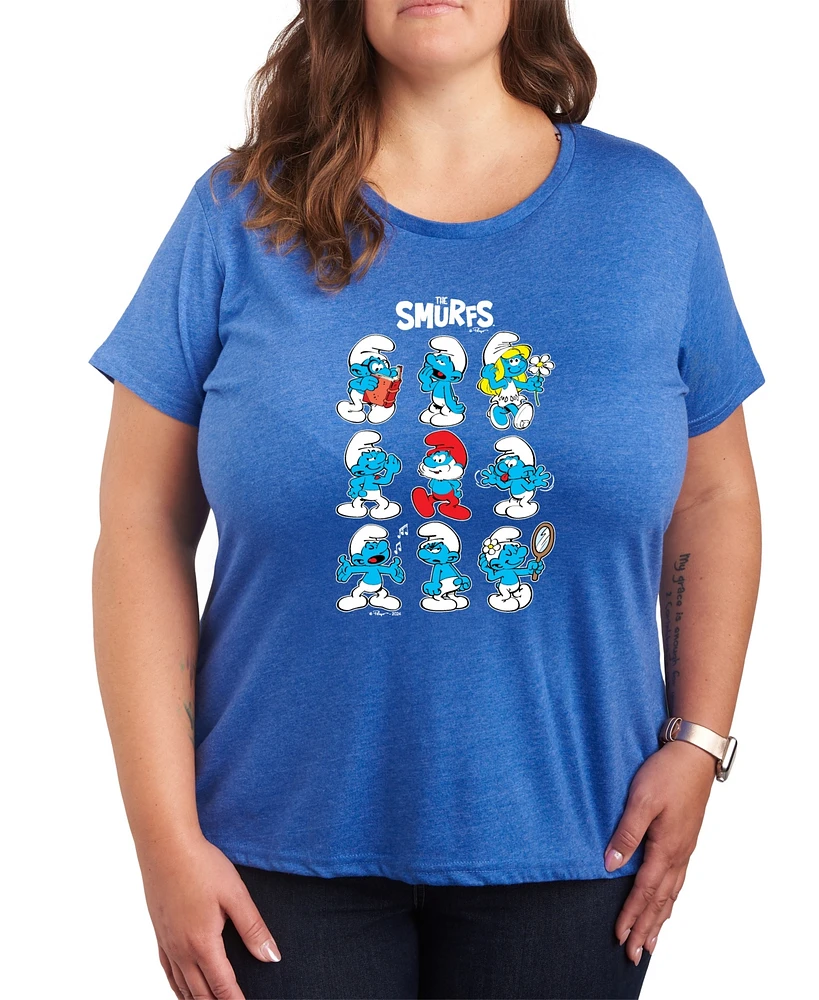 Hybrid Apparel Plus The Smurfs Group Graphic T-Shirt