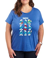 Hybrid Apparel Plus The Smurfs Group Graphic T-Shirt