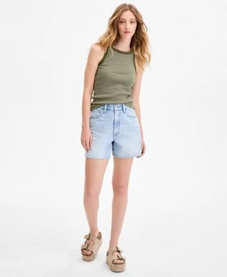Levis Womens Essential Racer Tank Cinch Waist Denim Shorts
