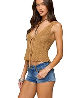 Edikted Women's Sadiee Split Front Knit Top