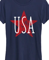 Hybrid Apparel Plus Americana Usa Star Graphic Crew Neck T-Shirt