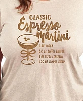 Hybrid Apparel Plus Espresso Martini Graphic Crew Neck T-Shirt