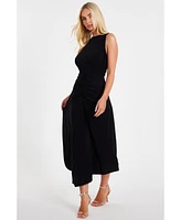 Quiz Women's Ity Ruched Detail Midi Dress