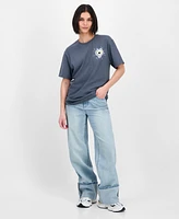 Rebellious One Juniors' Celestial Graphic Boyfriend T-Shirt