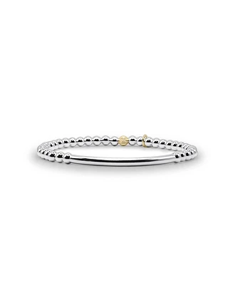 4mm Sterling Silver Ball and Tube Stretch Bracelet