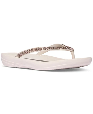 FitFlop Women's Iqushion Embellished Ergonomic Flip Flop Sandals