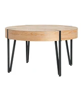 Creative Co-op 31.7" Astoria Wood Round Side Coffee Table