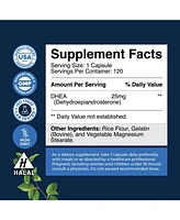 Dhea 25mg for Women & Men | Dhea Supplement for Mood Energy & Immune Support, Hormone Balance Supplement | 120ct