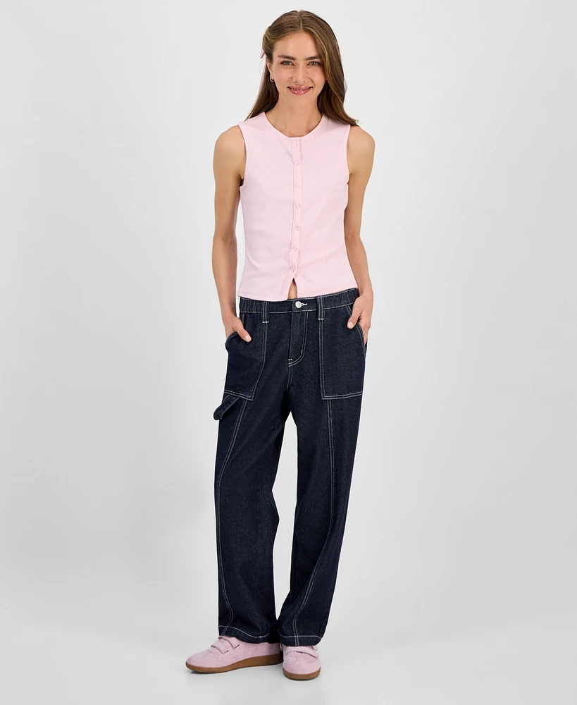 Madden Girl Juniors' Utility Skater Jeans