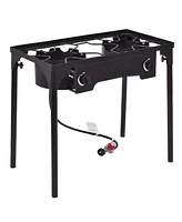 150000 Btu Double Burner Outdoor Stove Bbq Grill