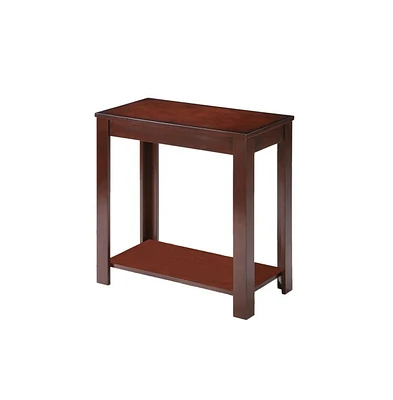 End Table with Shelf for Living Room or Bedroom Storage and Display