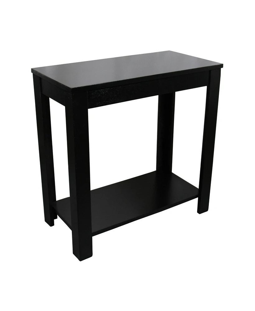 End Table with Shelf for Living Room or Bedroom Storage and Display