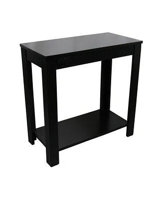End Table with Shelf for Living Room or Bedroom Storage and Display