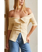 Crescent Women's Karina Off Shoulder Sweater Knit Top