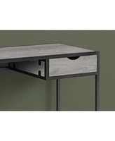 42" Grey and Dark Grey Computer Desk – Modern Home Office Table with Sleek Design