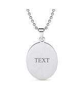 Bling Jewelry Oval Sacred Heart Jesus Pendant Necklace Silver Stainless Steel Medallion