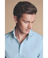Charles Tyrwhitt Men's Non-Iron Stretch Twill Slim Fit Shirt Single Cuff