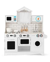 Wooden Kids Kitchen with Washing Machine